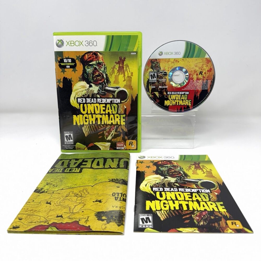 Red Dead Redemption Undead Nightmare Xbox 360 CIB Map Refurbished Tested